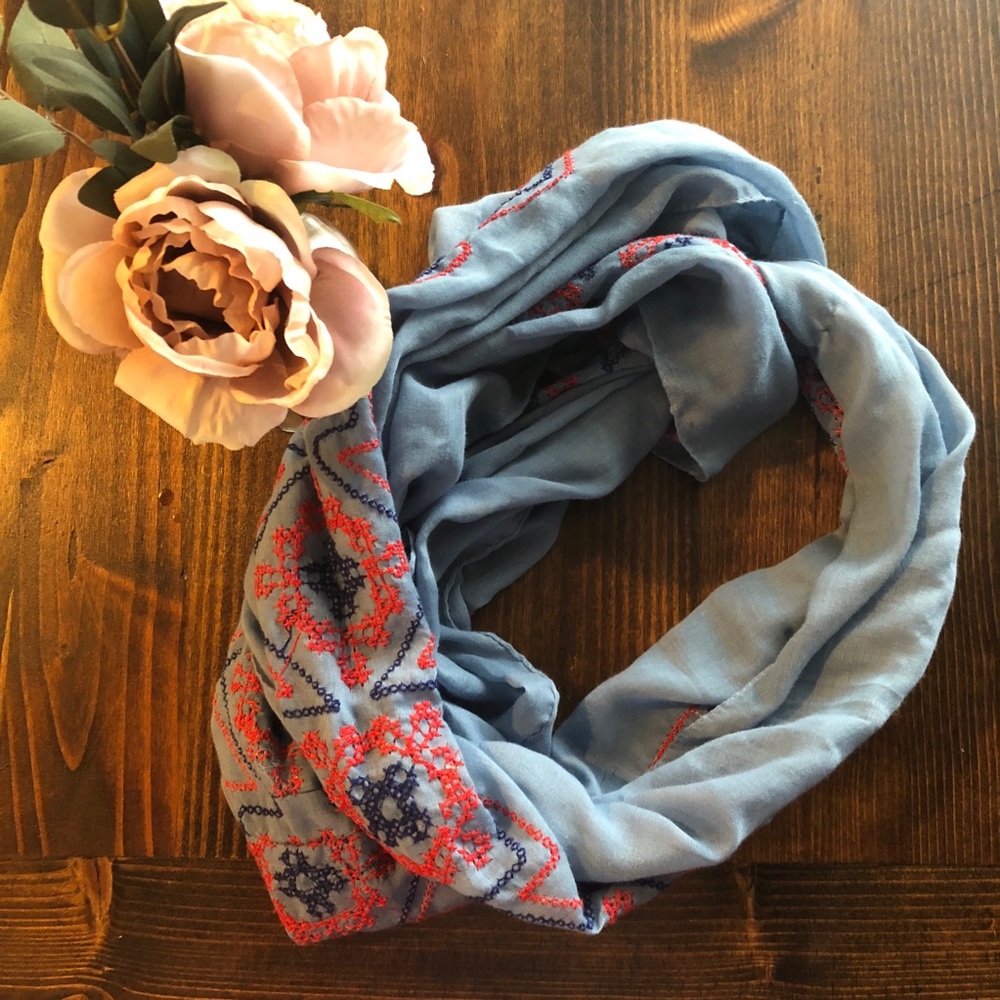 Francesca’s Embroidered Infinity Scarf